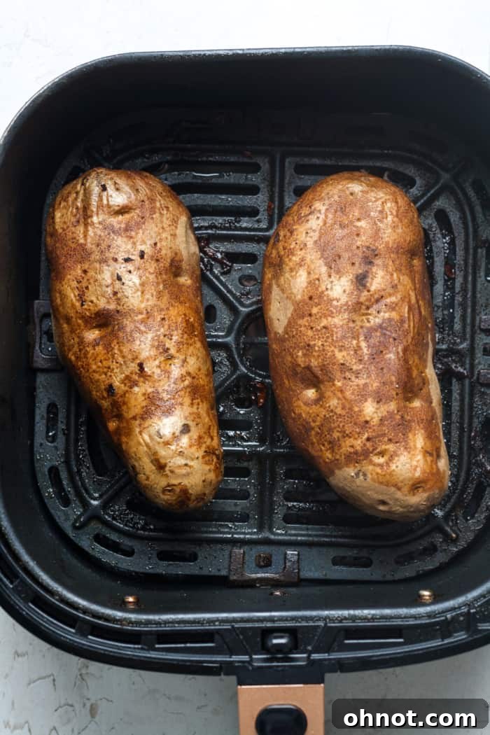 Potatoes in basket.