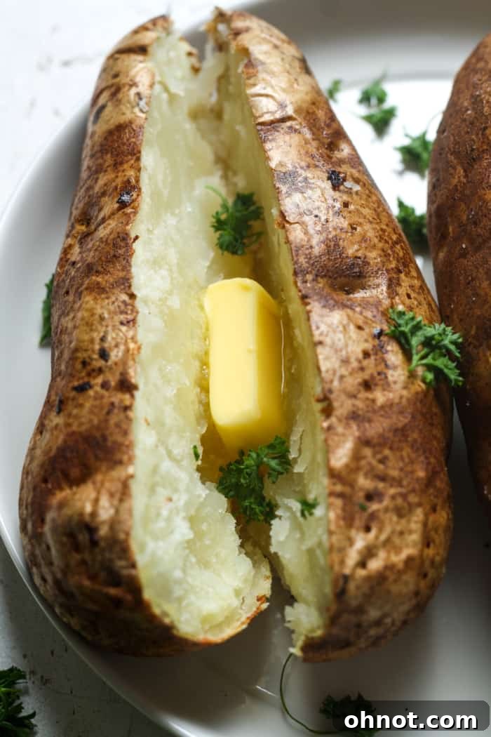 Potatoes with butter.