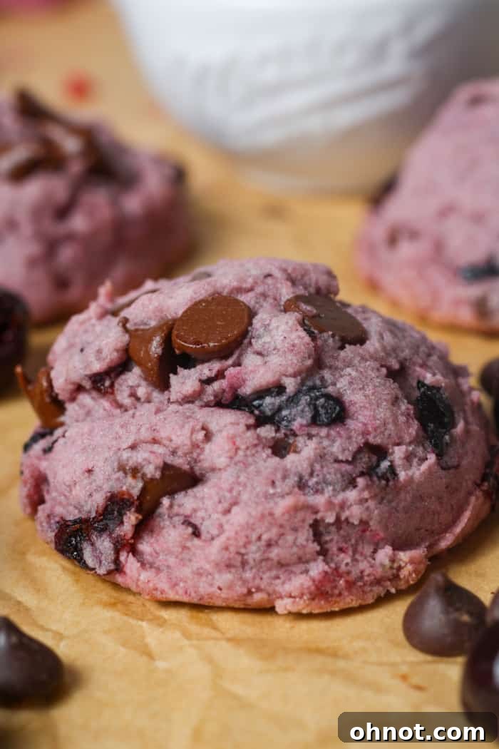 Delicious and vibrant cherry cookies.