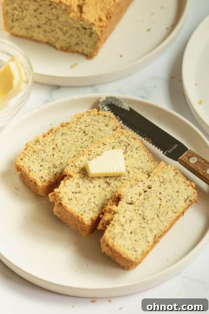 Slices of keto bread.