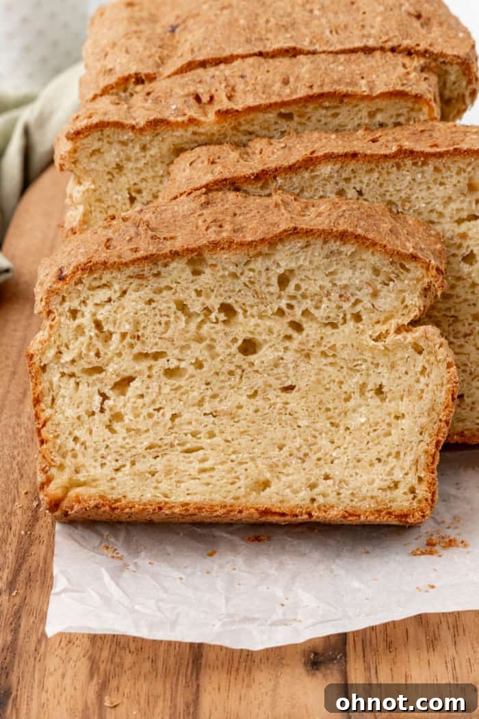Freshly baked gluten-free bread, golden brown and perfectly risen.