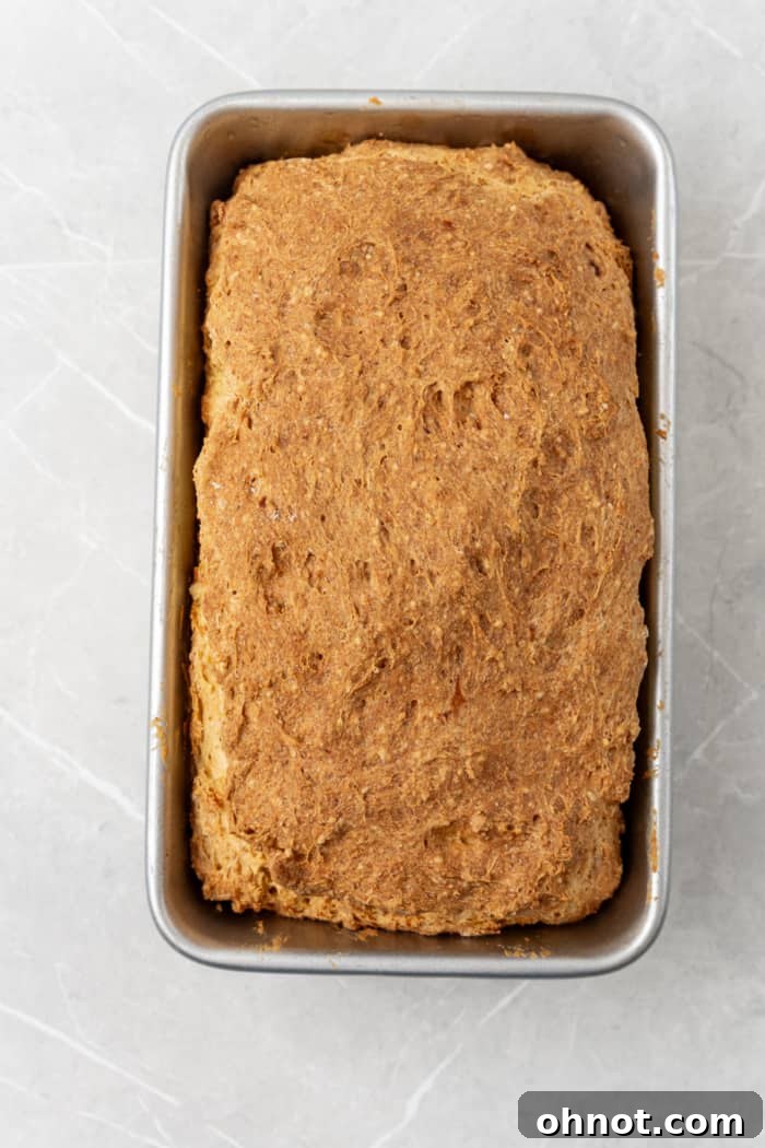 Freshly baked gluten-free bread with a golden-brown crust.