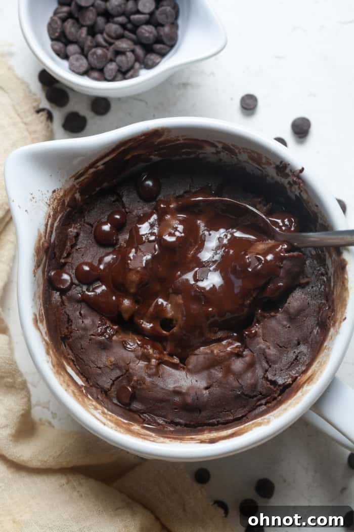 Delicious and healthy protein mug cake, ready in minutes.