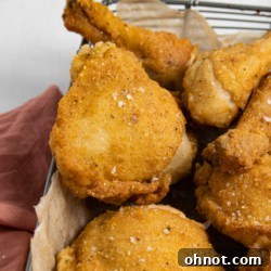 Gluten-free fried chicken, beautifully golden and crispy.