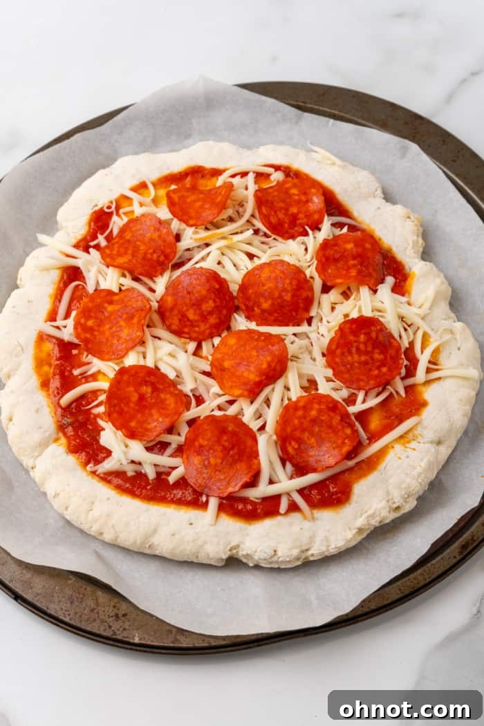 Pepperoni cheese crust.