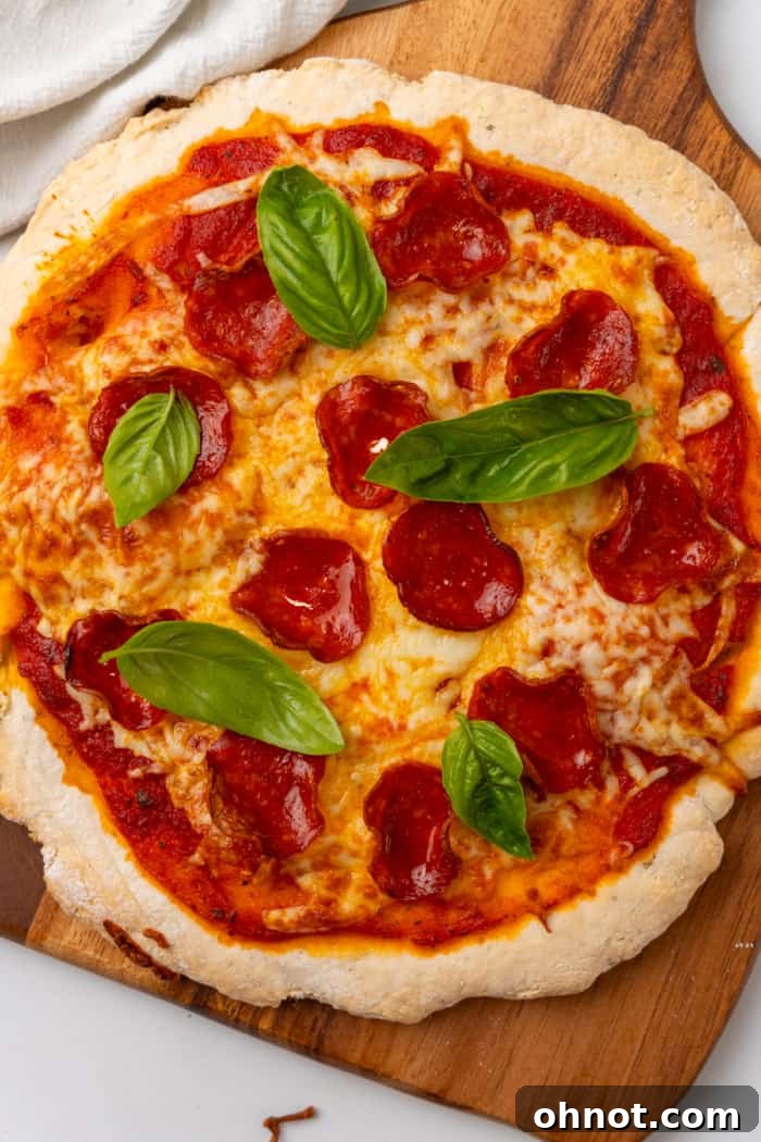 Gluten free pepperoni pizza.