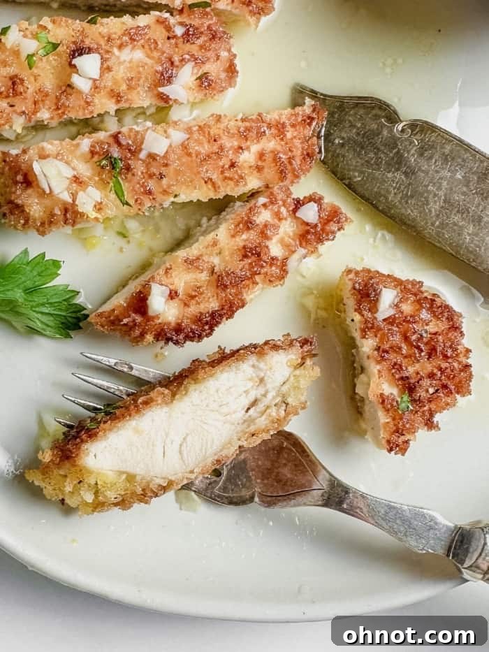 Parmesan crusted chicken.