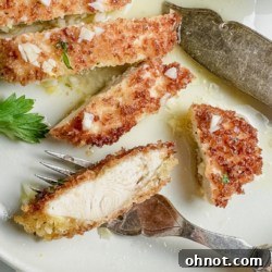 Parmesan crusted chicken.