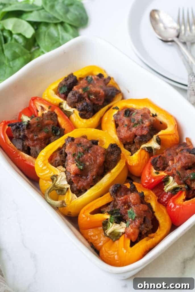 Bell peppers with meat filling