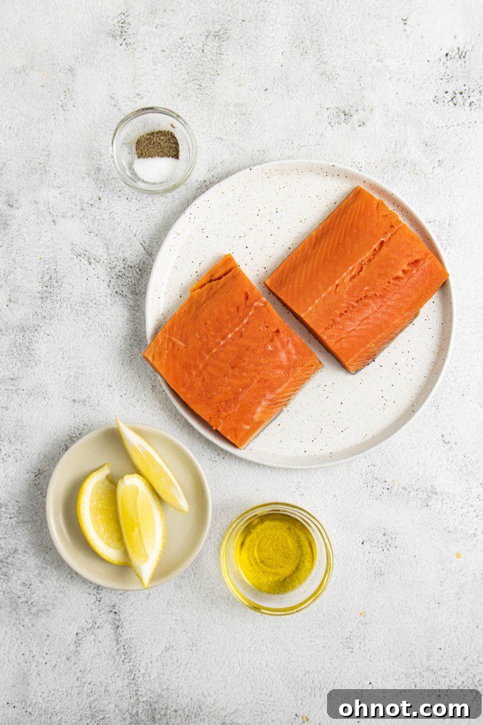 Ingredients for cast iron salmon.