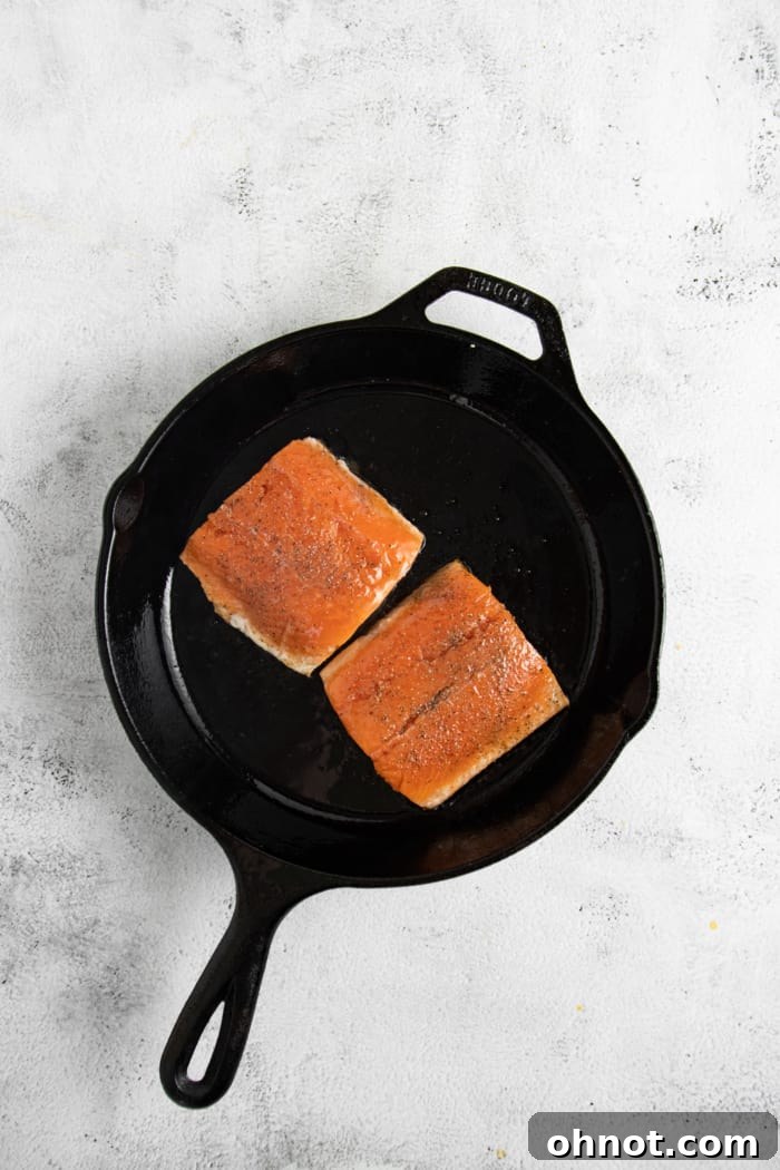 Fillets in skillet.