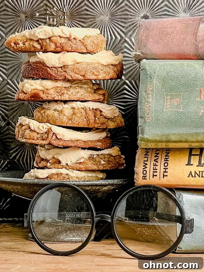 Harry Potter themed glasses alongside cookies, suggesting a movie night.