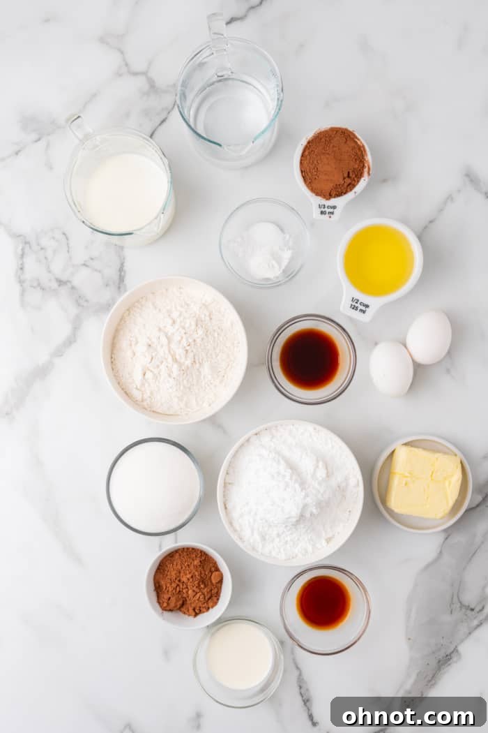 Ingredients for instant pot cake.