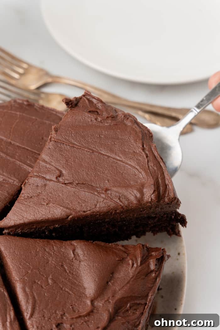 Thick slice of pressure cooker cake.