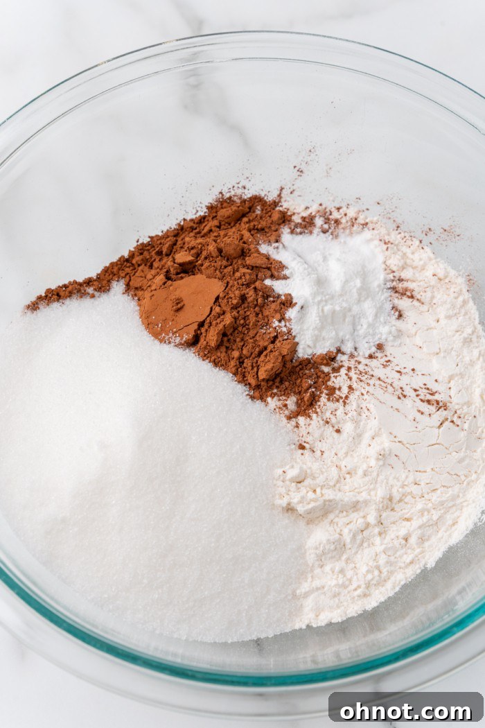 Cocoa and sugar in bowl.