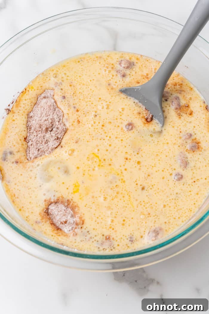 Bowl with eggs and cocoa.