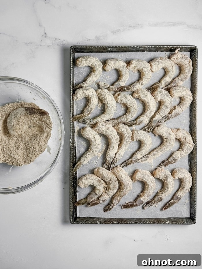Large shrimp on pan.
