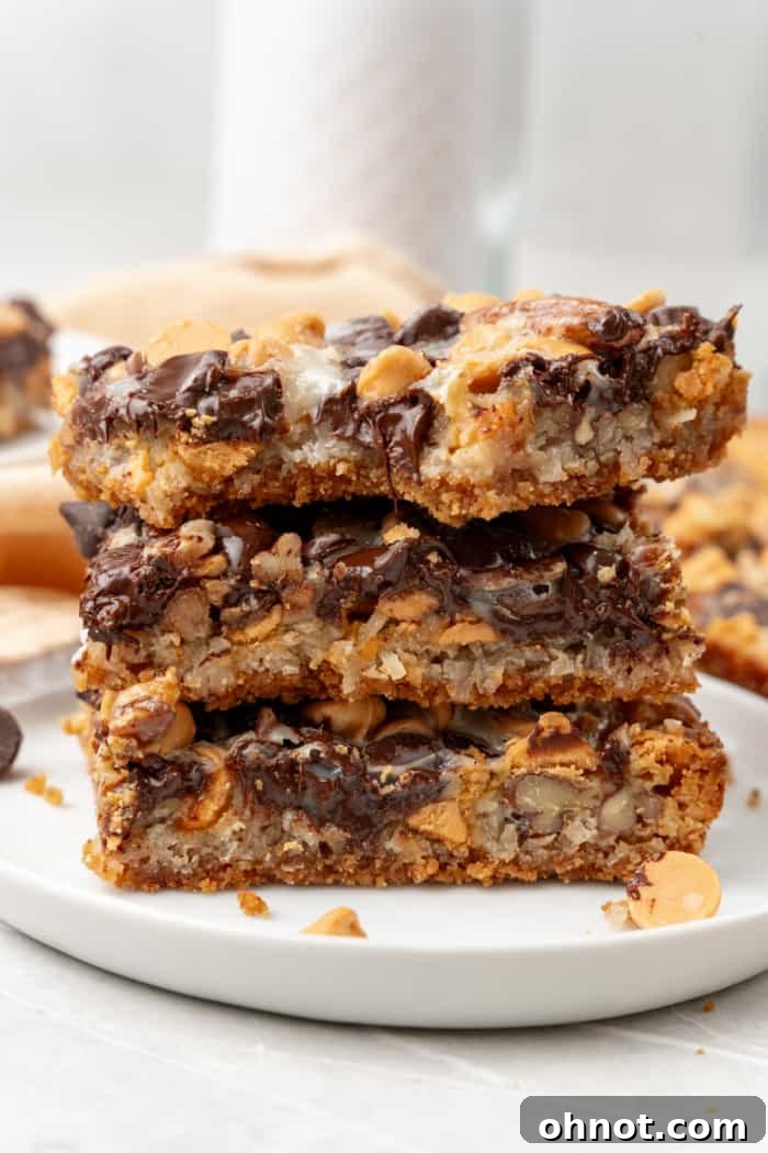 Delicious 7 layer bars ready to be served.