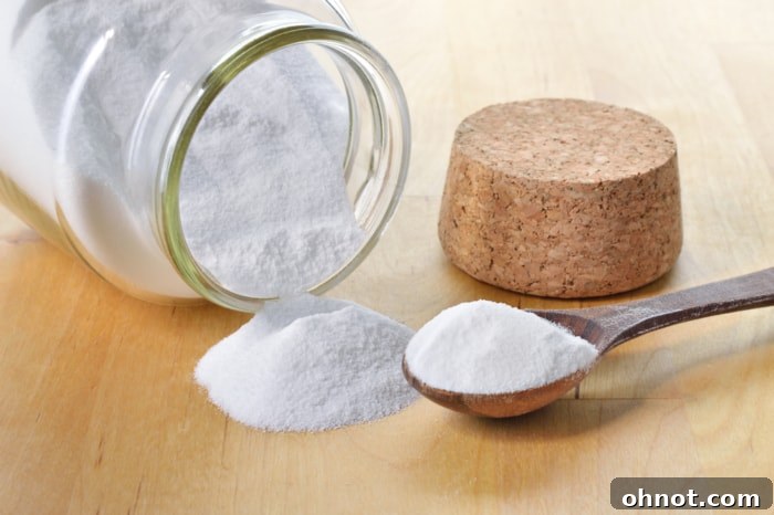 Jar with white powder.