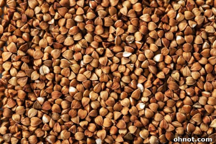Brown grains.