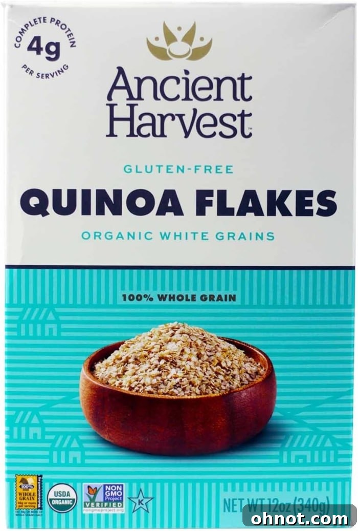 Ancient harvest quinoa flakes.