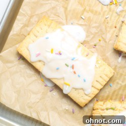Gluten free pop tarts, finished and ready to eat.