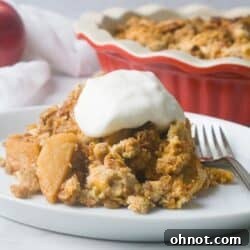 Paleo apple crisp with granola