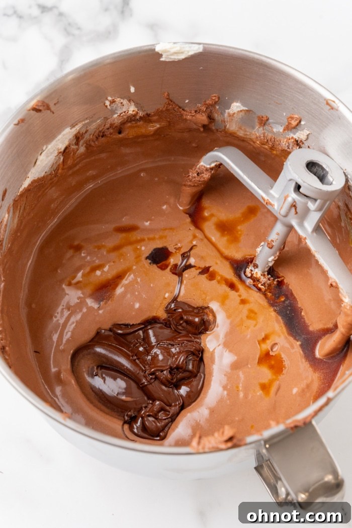 Double chocolate cheesecake filling.