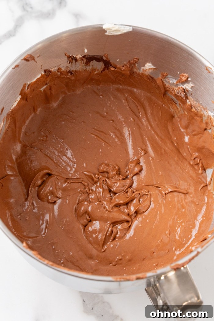 Rich chocolate batter.