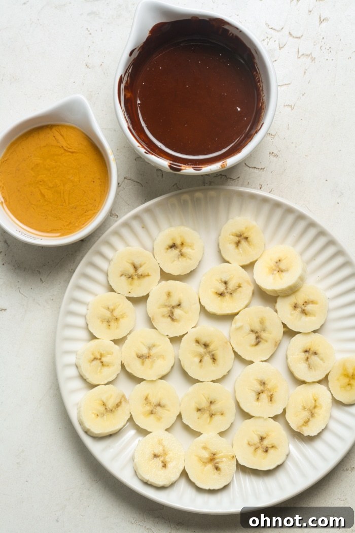 Array of fresh ingredients for banana bark.