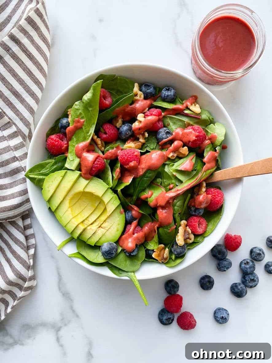 Whole30 Berry Salad with Raspberry Vinaigrette
