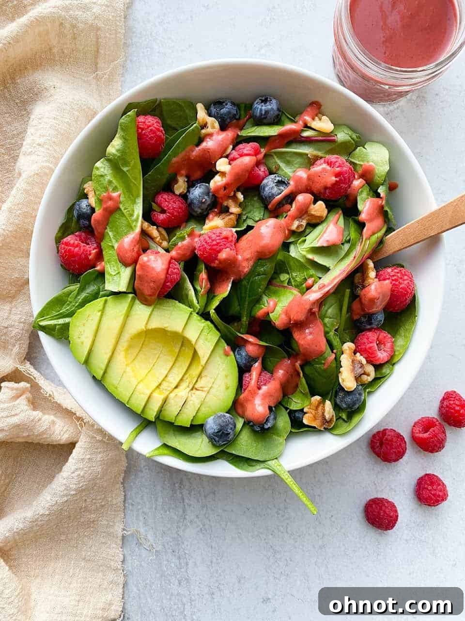Whole30 Berry Salad with Raspberry Vinaigrette