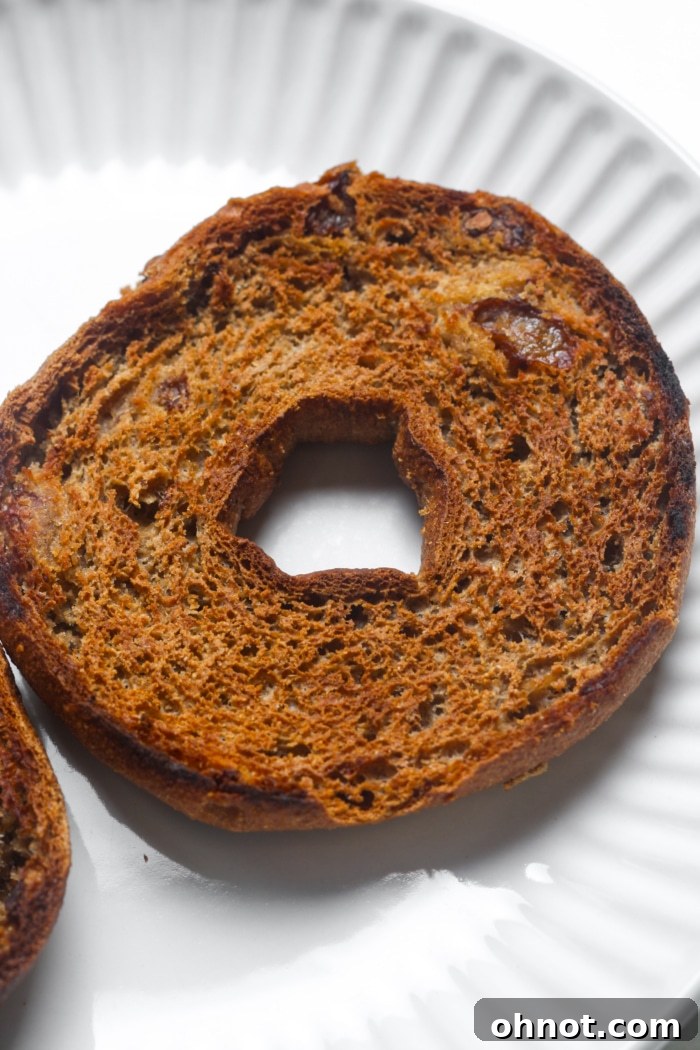 Toasted bagel.