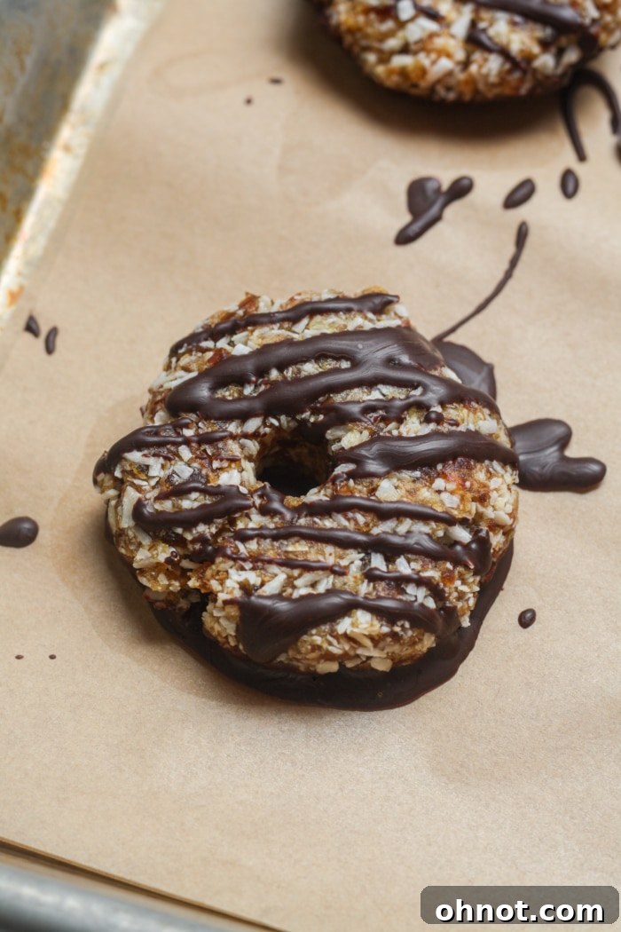 Healthy Girl Scout-inspired cookies chilling.