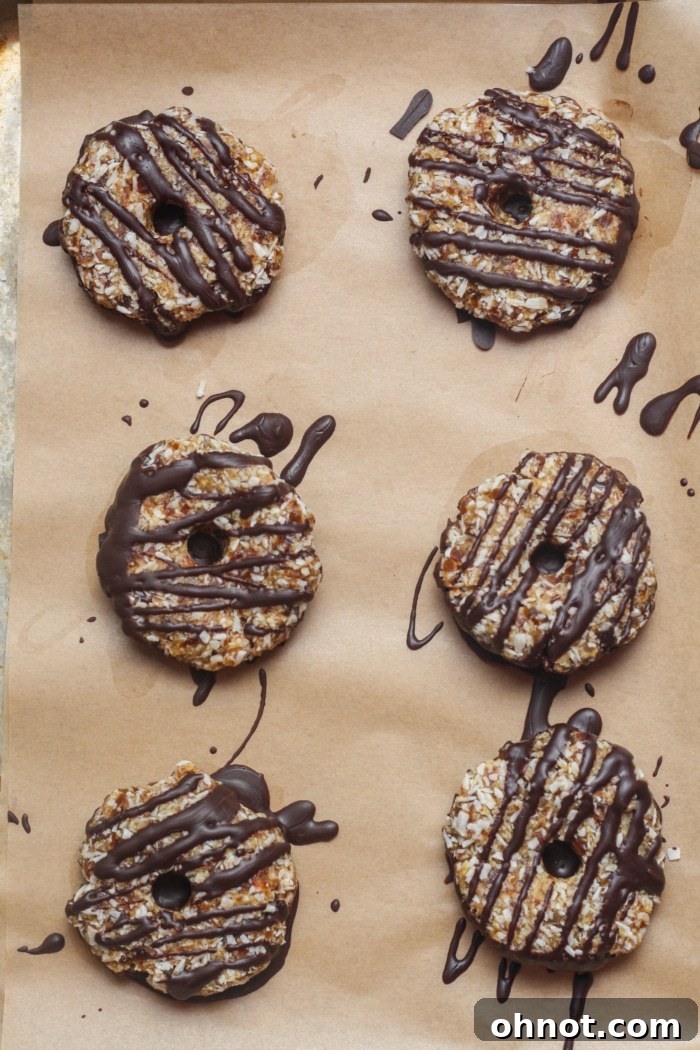 Homemade copycat Girl Scout cookies, healthy and delicious.