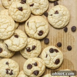 Mini chocolate chip cookies.