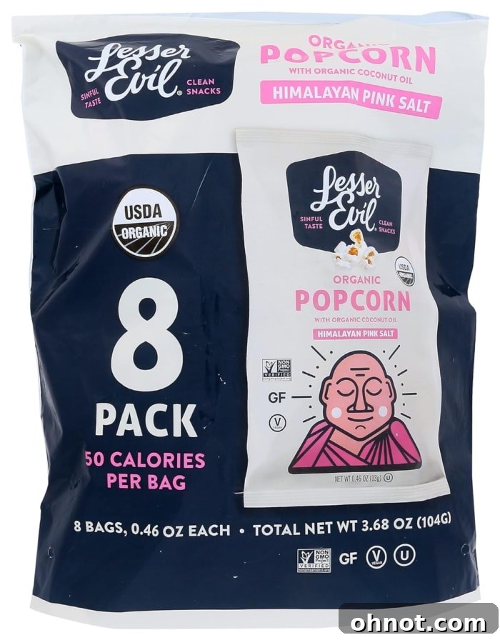 Lesser evil snacks.