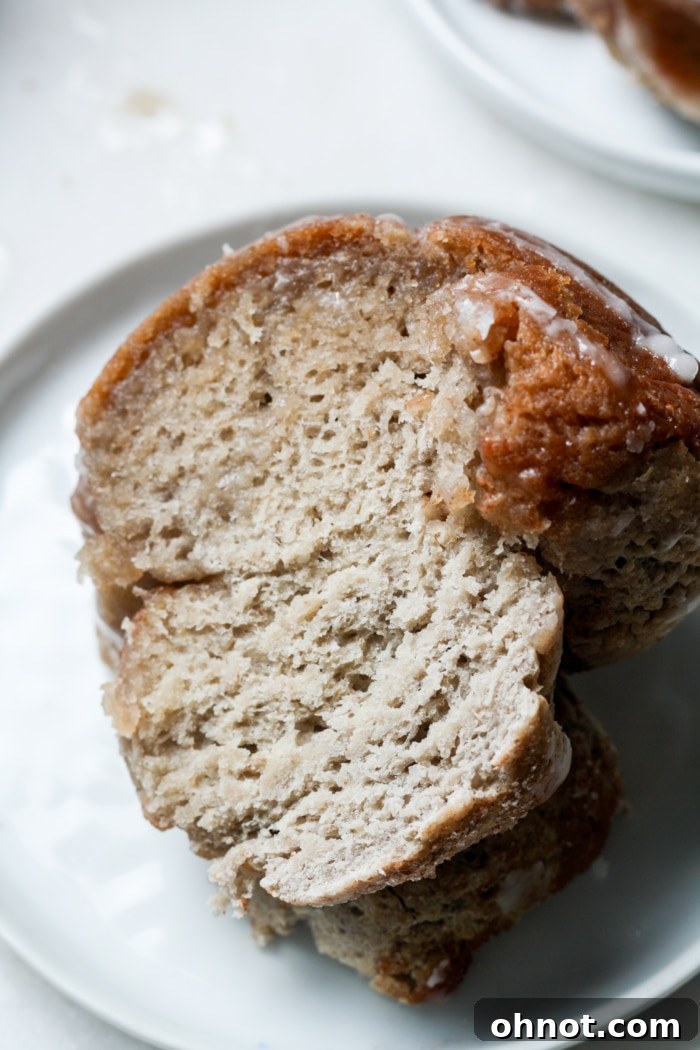 A slice of gooey gluten-free monkey bread with visible layers.