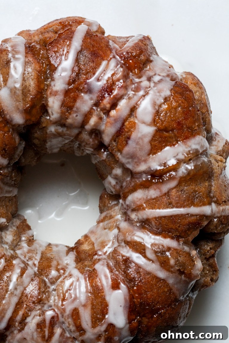 Gluten-free monkey bread with a sweet cinnamon glaze