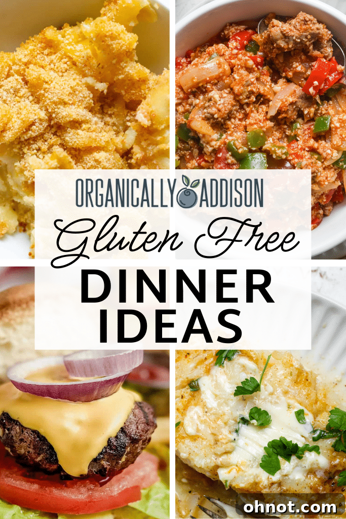 A vibrant selection of delicious gluten-free dinner dishes arranged on a table, showcasing a variety of wholesome ingredients.