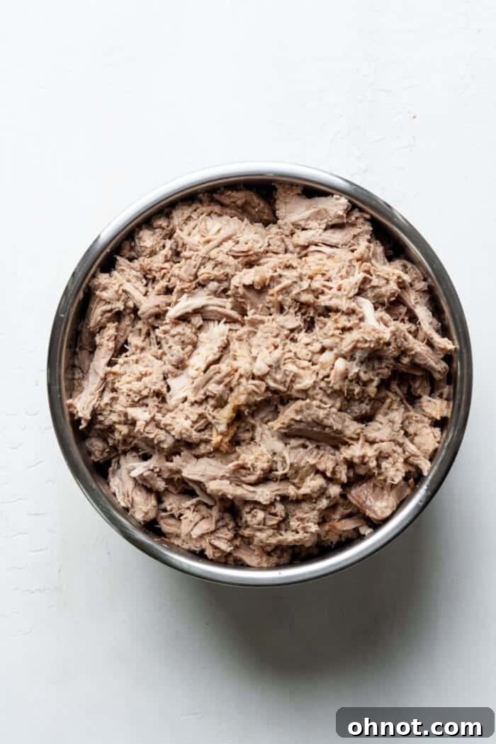 Ninja Foodi filled with crispy instant pot carnitas.