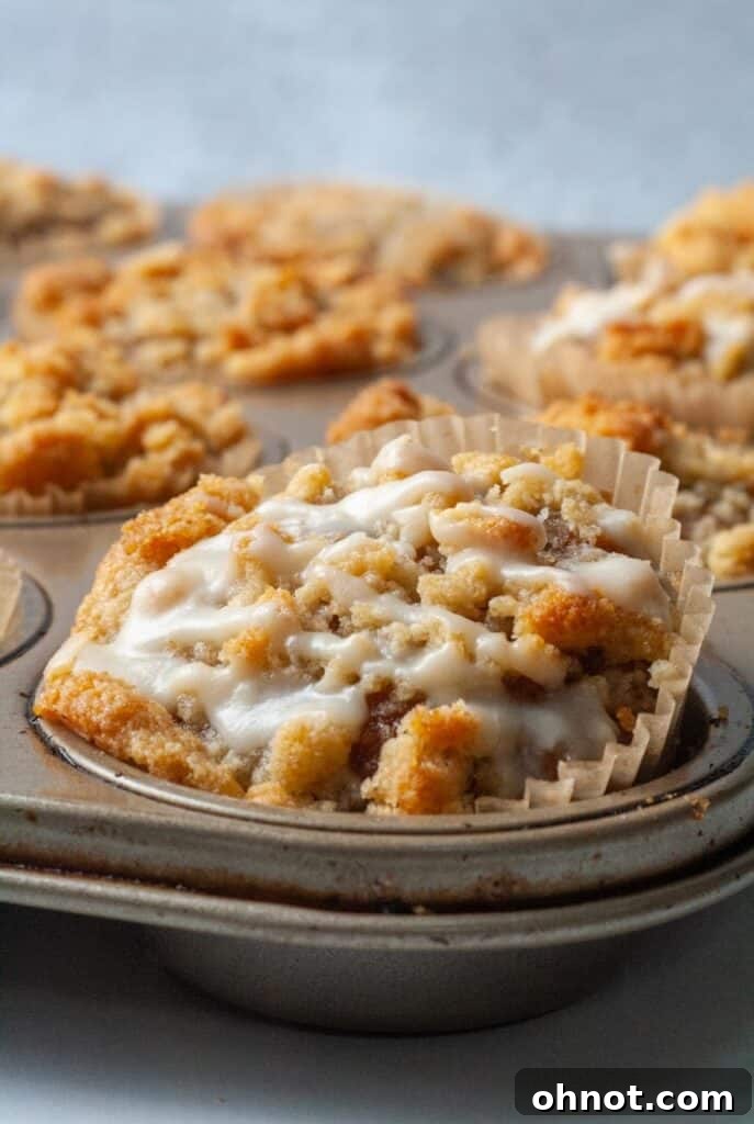 Perfectly baked pumpkin muffins with a delightful streusel topping.