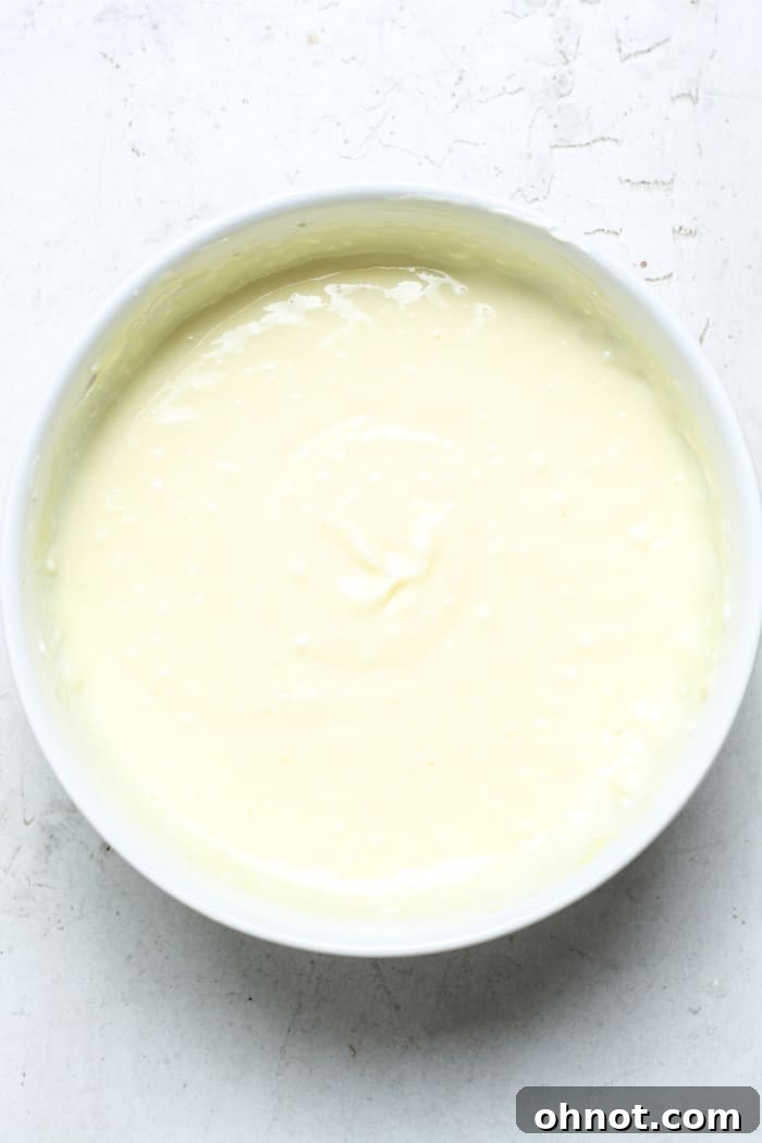 White creamy mixture.