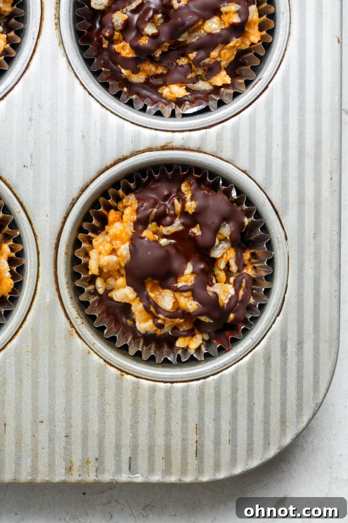 Frozen healthy bites chilling in a muffin pan.
