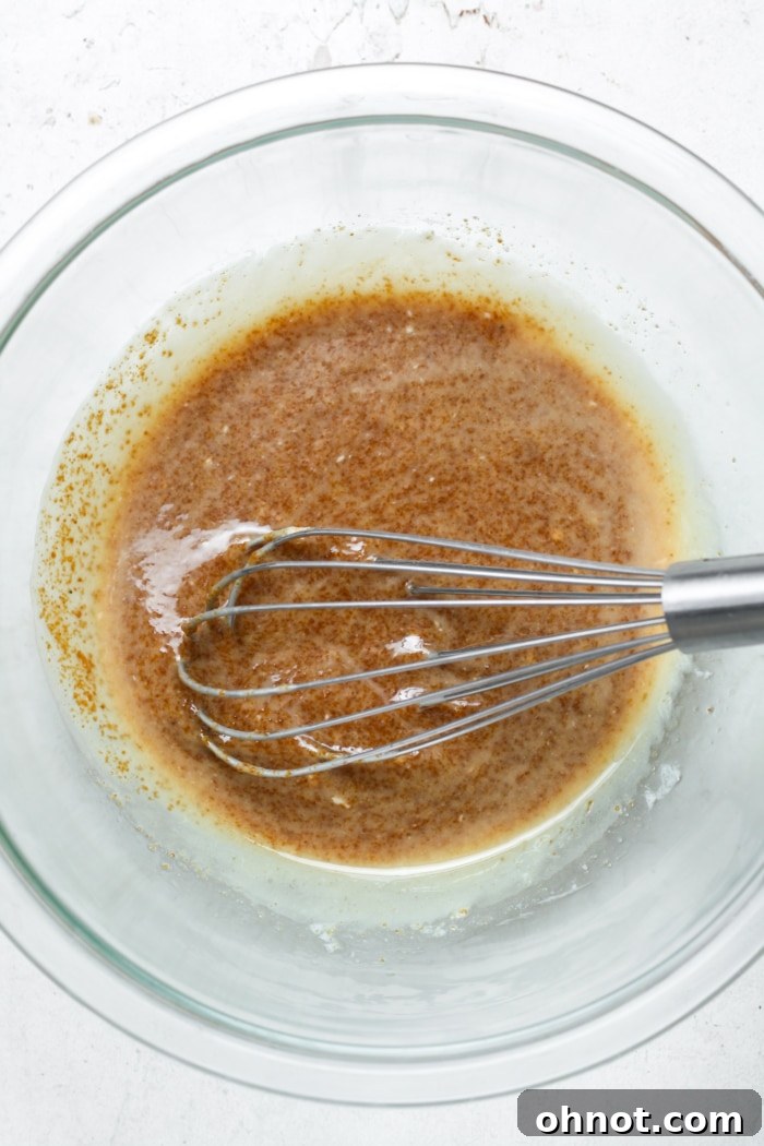 Creamy coconut sugar and butter mixture in a bowl.