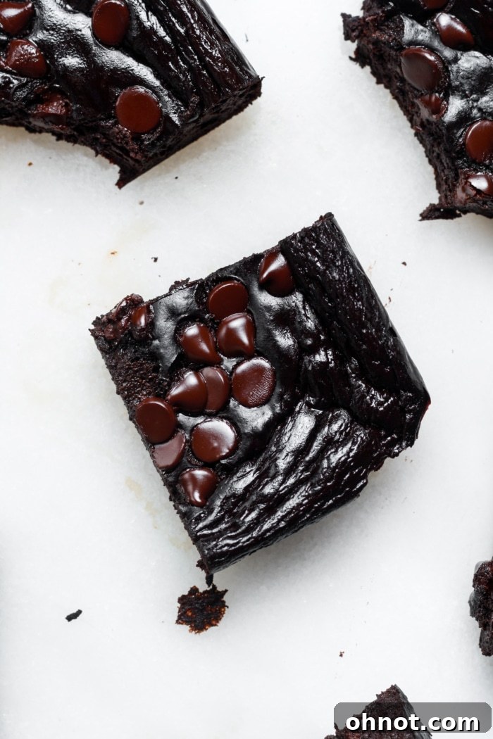 Perfectly fudgy sugar free brownies cut into bars, showcasing their rich texture.