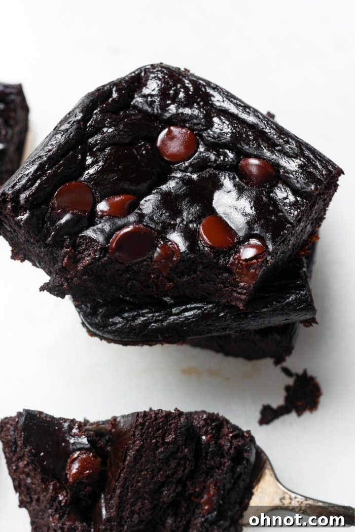 Artistically arranged sugar free brownies for serving.