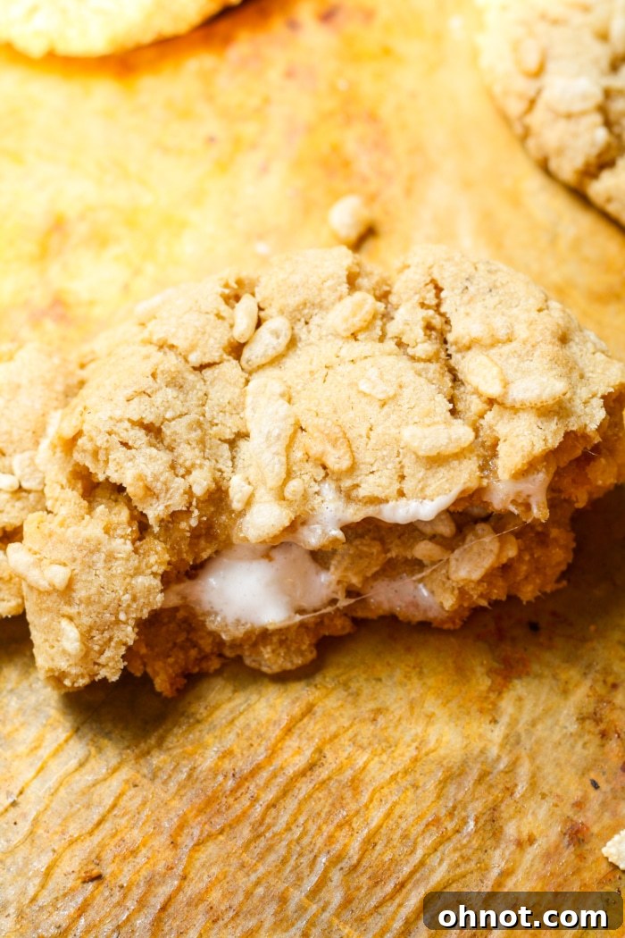 Marshmallow cereal cookies.