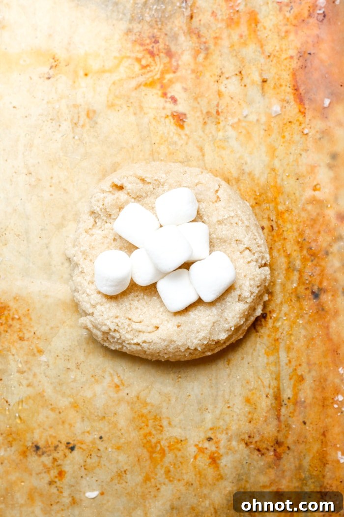 Dough with mini marshmallows.