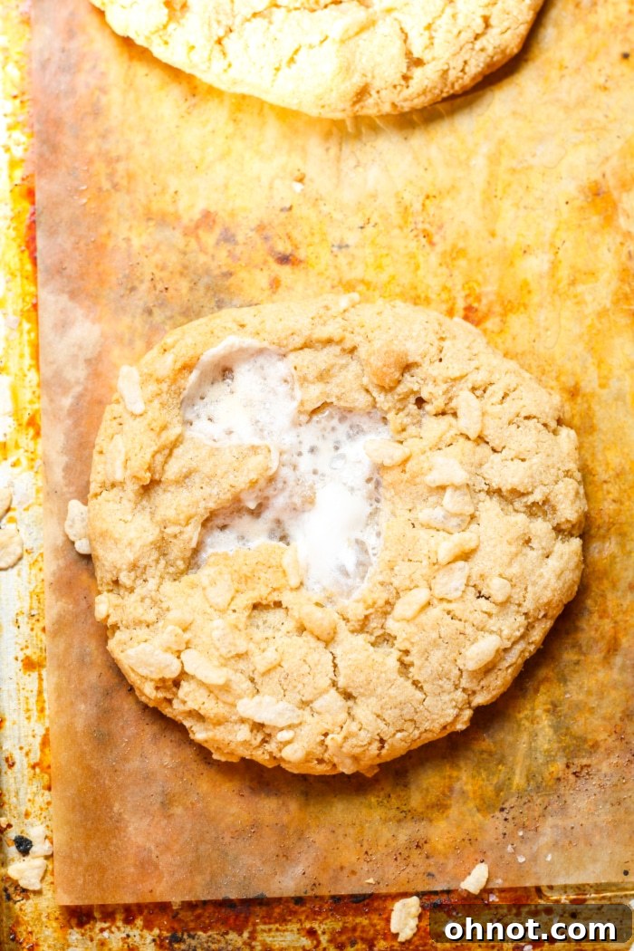 Baked rice krispie cookies.